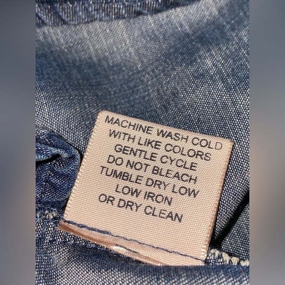 Philosophy Chambray Embroidered Floral Peasant Mini Dress‎ Women S Boho Pullover - Picture 6 of 8